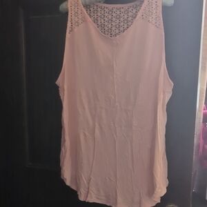 Old Navy Light Pink Lace Tank Top